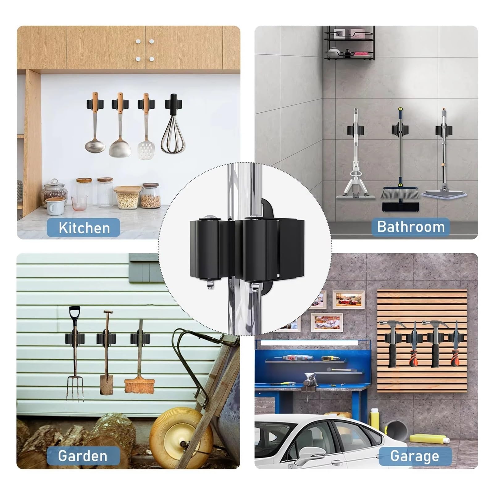 Porta Scope Parete Ganci multiuso Supporti for organizer for mocio Appendiabiti for bagno impermeabile Gancio forte for garage per cucina(2017-B-20pc)