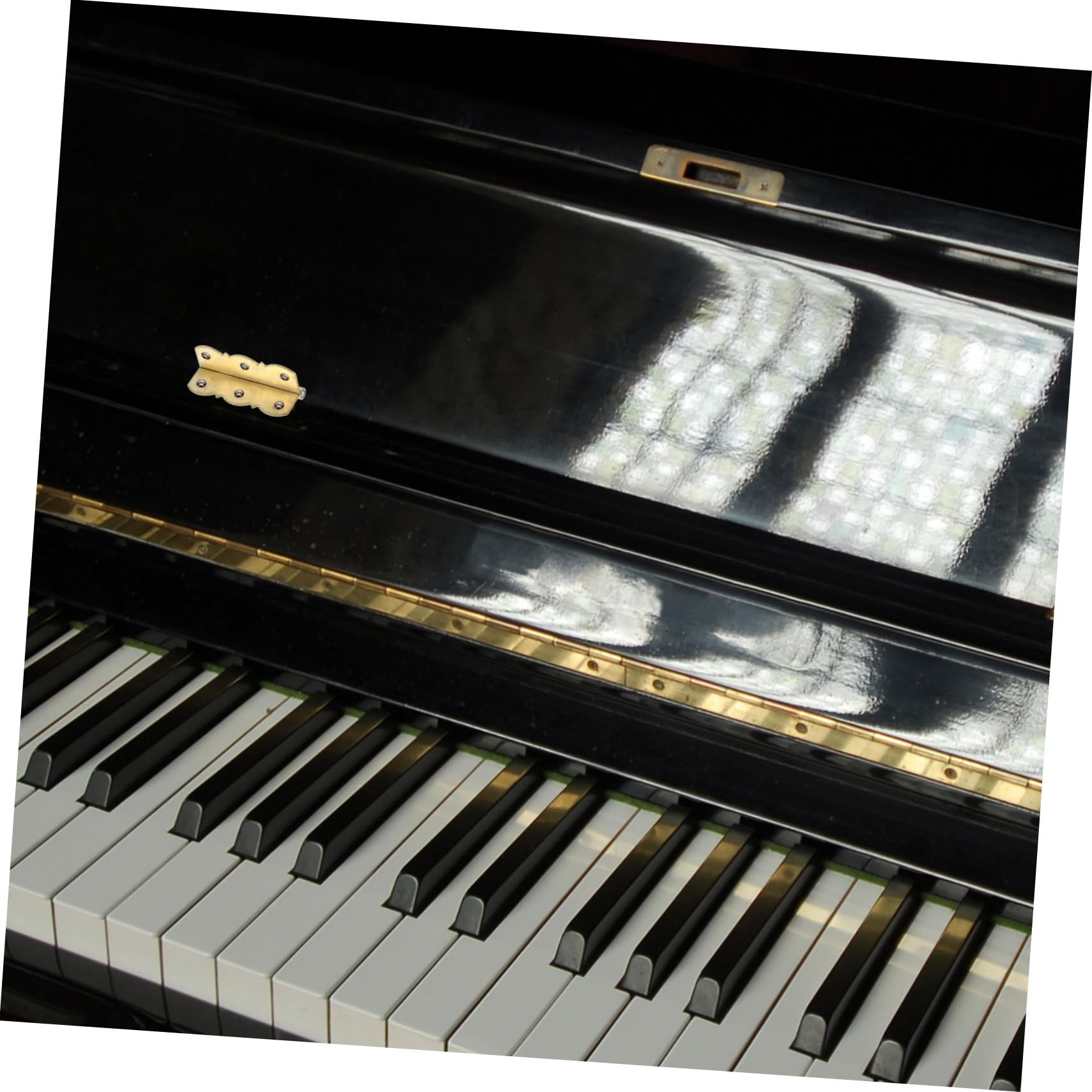 Artibetter 10piezas Bisagras Para Piano Accesorios De Piano De Bisagras Antiguas Para Soporte Musical Sin Tornillos Diseño Silencioso Resistencia Duradera Dorado