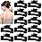 12 Pcs Medium Black Hair Claw Clips for Women, 3.5 Inch Matte Square Jaw Clips, Strong Hold & Non-Slip Hair Accessories for Thick and Thin Hair