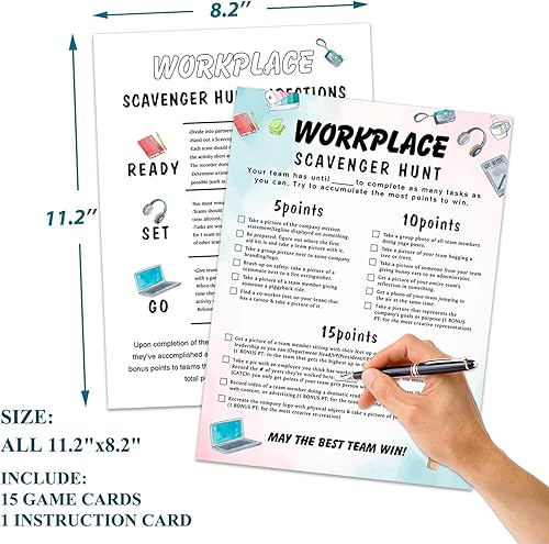 Miniatura 2 de Búsqueda del tesoro de fotos de fiesta de trabajo, juego de fiesta de oficina y desafío de rompehielos, búsqueda del tesoro en el lugar de trabajo,