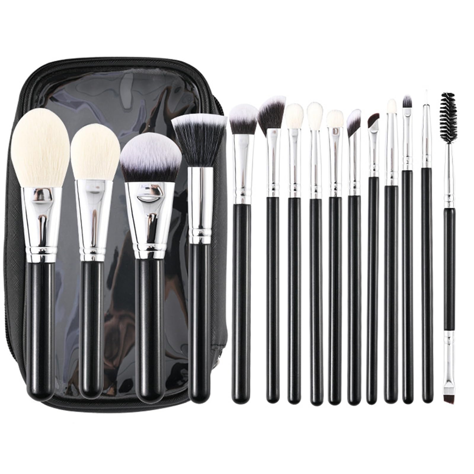 Juego de Brochas de Maquillaje 15 Juegos De Brochas Cosméticas For Detalles Comunes Y Corrector para Viajes