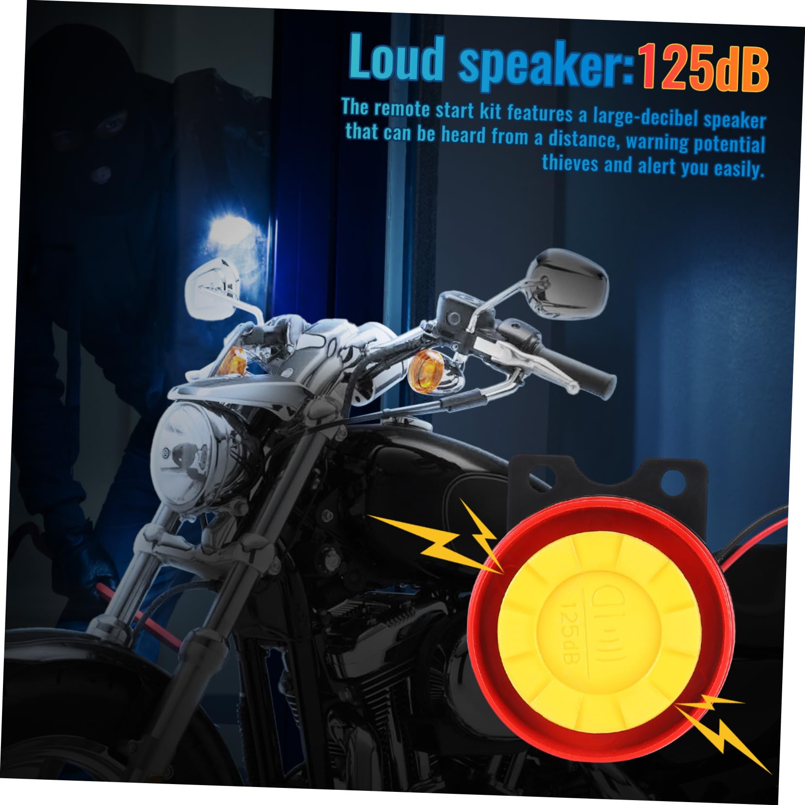 Antifurto per Moto 12v in Abs 2 Telecomandi, Avvio Motore Remoto, Altoparlante Potente e Sicurezza Migliorata per Scooter