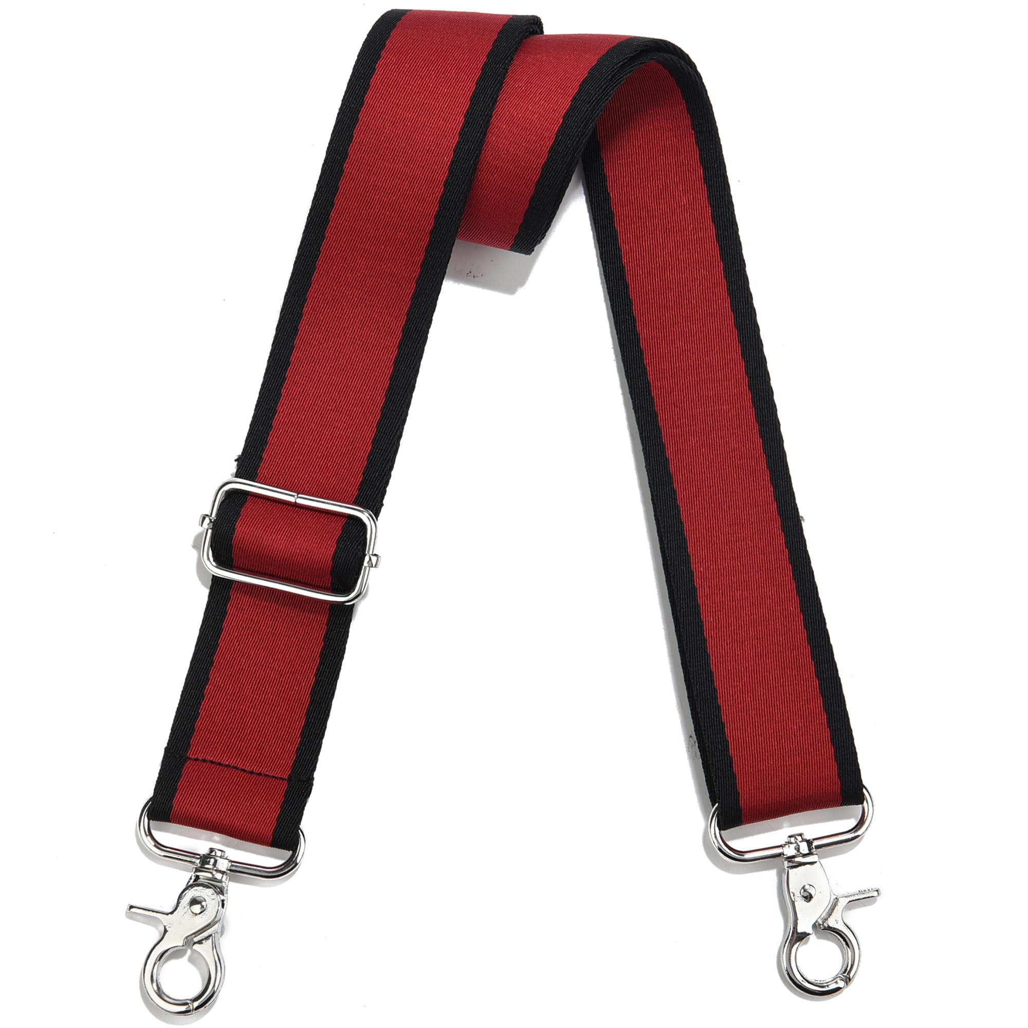Wide Purse Strap Adjustable Replacement Crossbody Bag Strap Silver Hardware Shoulder Straps