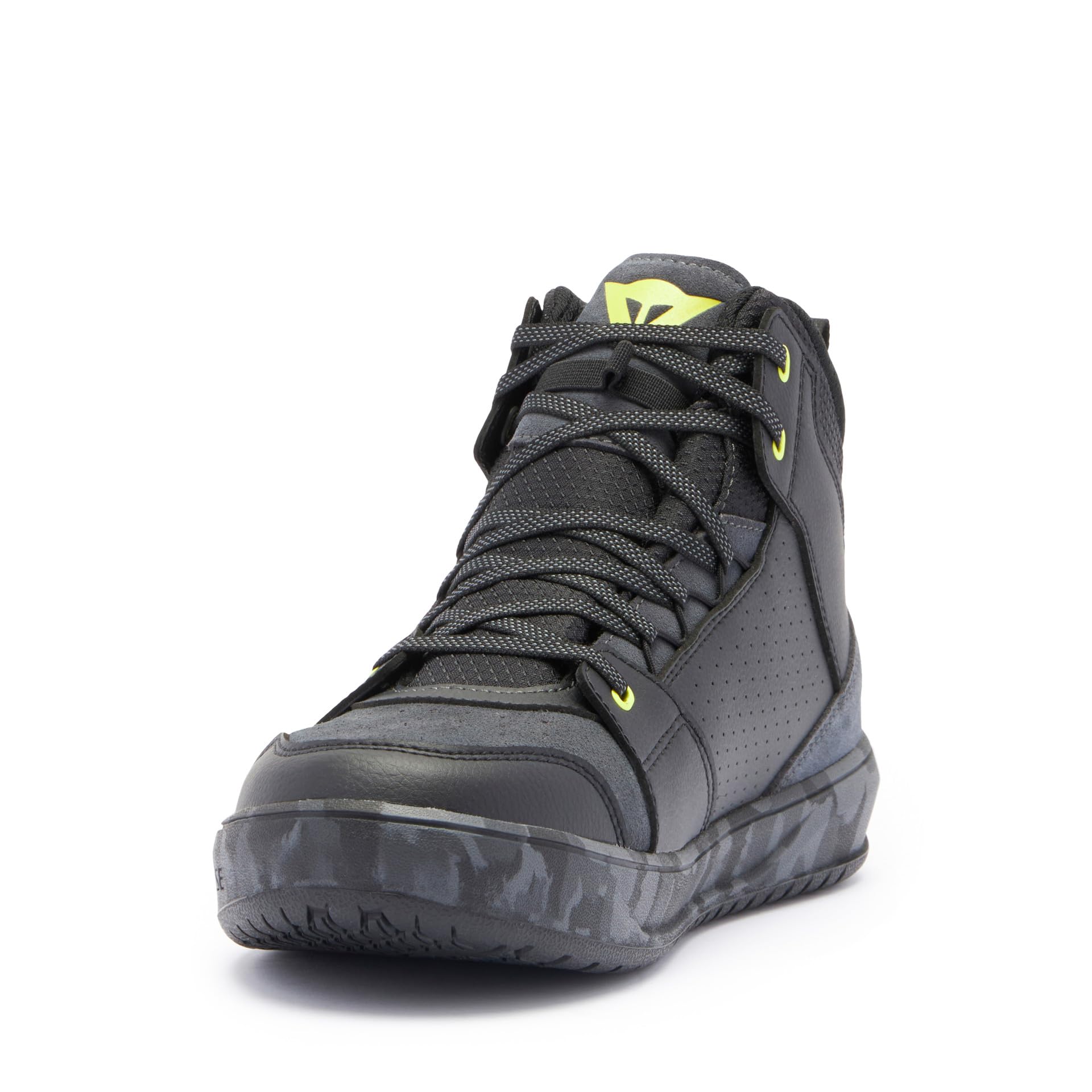 Dainese - Suburb D-WP Shoes, Zapatos Impermeables para Moto, Hombre, Negro/Camuflaje/Amarillo Ácido, 43