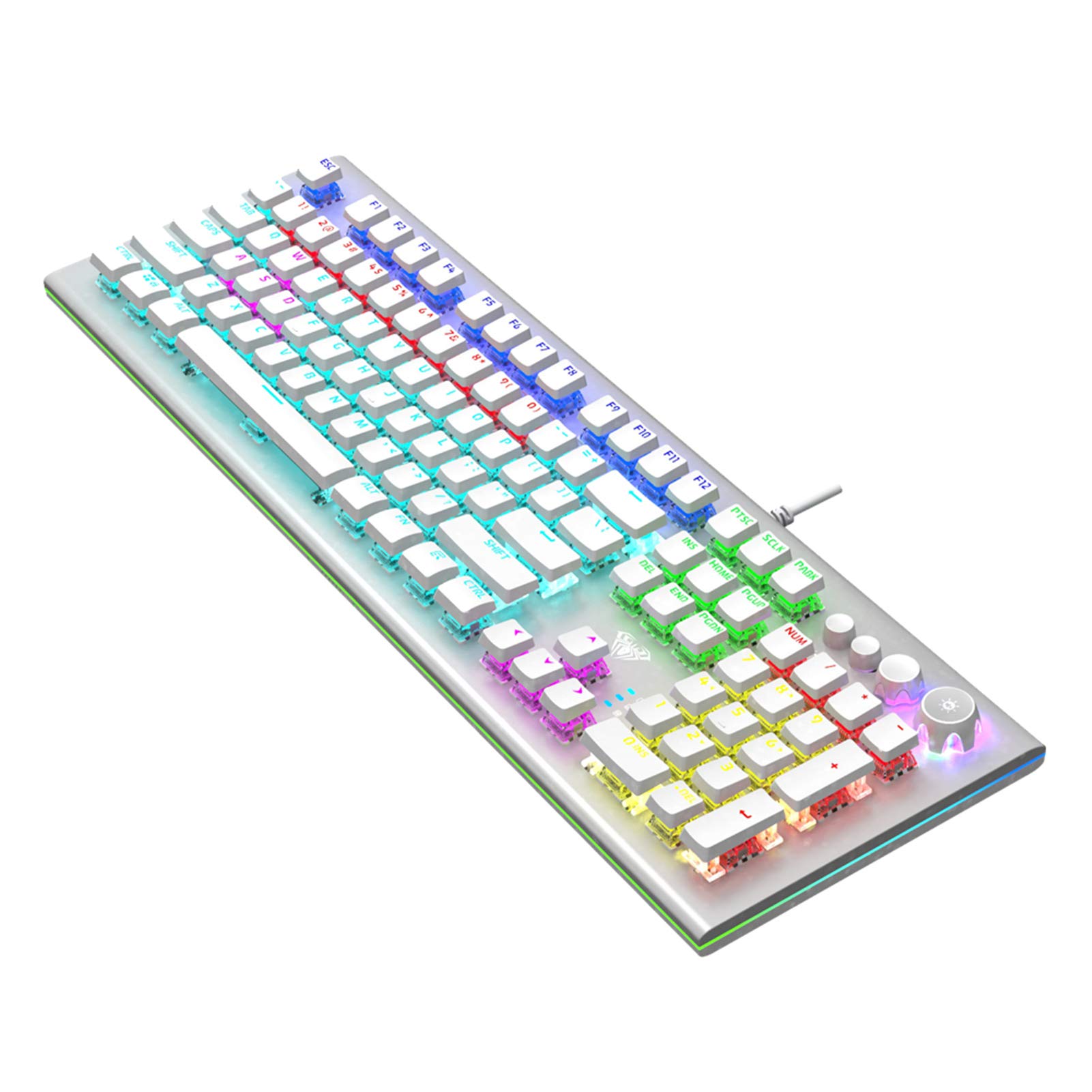 Buy AULA S2096 White Mechanical Gaming Keyboard, with Customize RGB