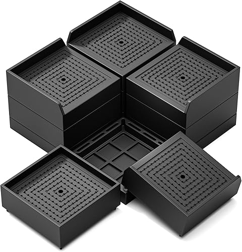 MaxGear Elevadores de cama ajustables resistentes, elevadores de muebles de 1.5 o 3 pulgadas para sofá, escritorio, tocador, silla y extensores de