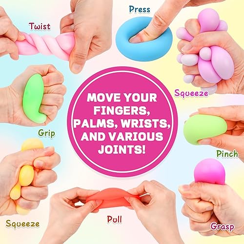 Miniatura 3 de Paquete de 12 pelotas de estrés de aumento lento, bolas antiestrés para niños y adultos, juguetes elásticos para aliviar el estrés, pelota sensorial