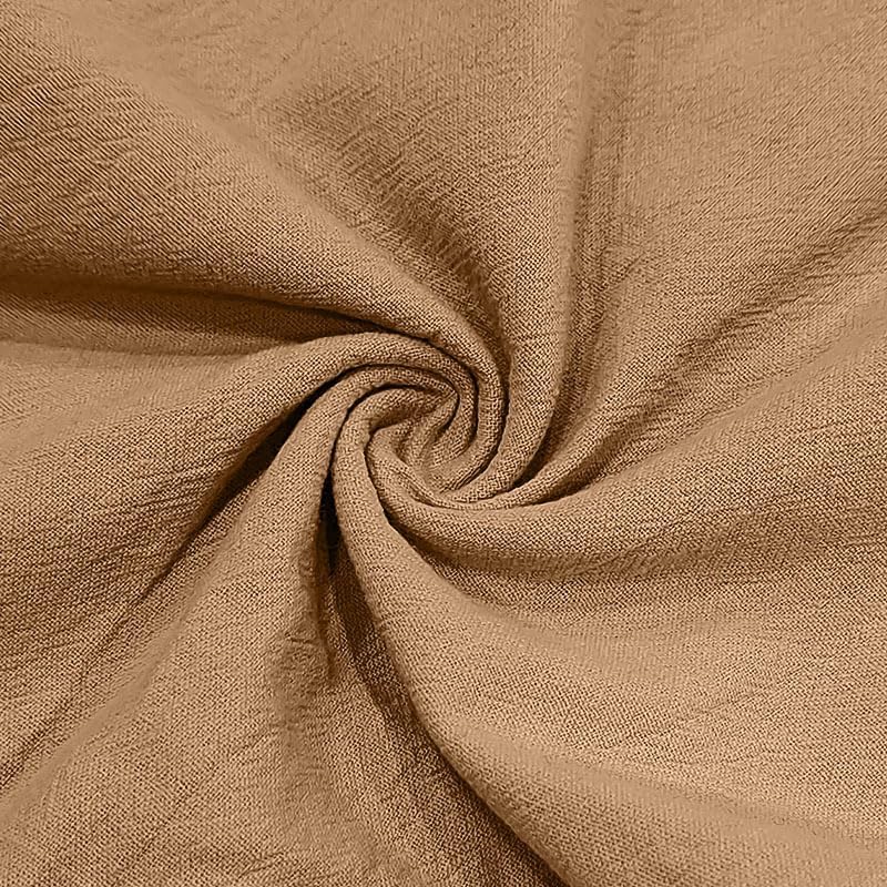 LIZALIG Men's Cotton-Linen Sweatshirt 1/2 Button Hooded Solid Color Casual Sweatshirts for Vacation and Daily Wear - Image 6