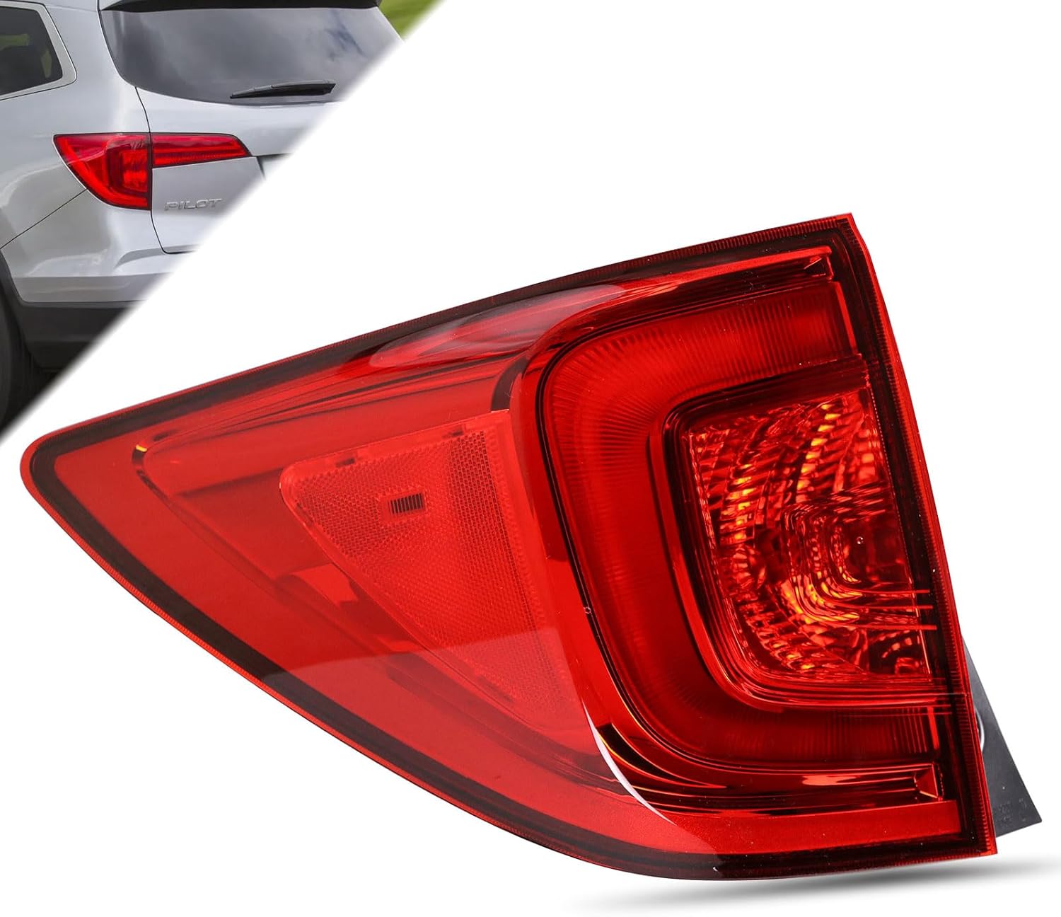 Tail Lights Compatible With 2016 2017 2018 Honda Pilot Rear Light Taillights Right Passenger Side Replace 34150TG7A01 HO2803108(Inner Side)