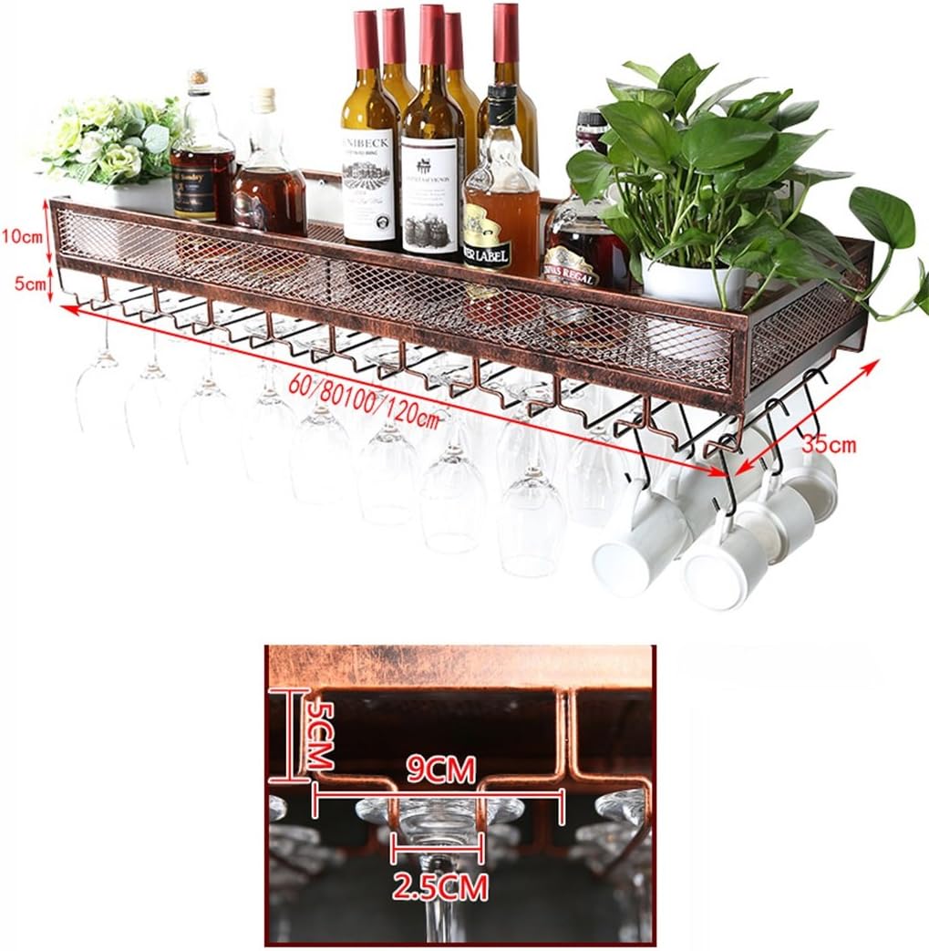 LUNEZY Wine Racks Wall Holder Metal Vintage | Wine Bottle Holder Free Standing |Hanging Wine Glass Holder | Rustic Wine Holder Wall Mounted Wine Cooler Wine Stand Wine Cabinet