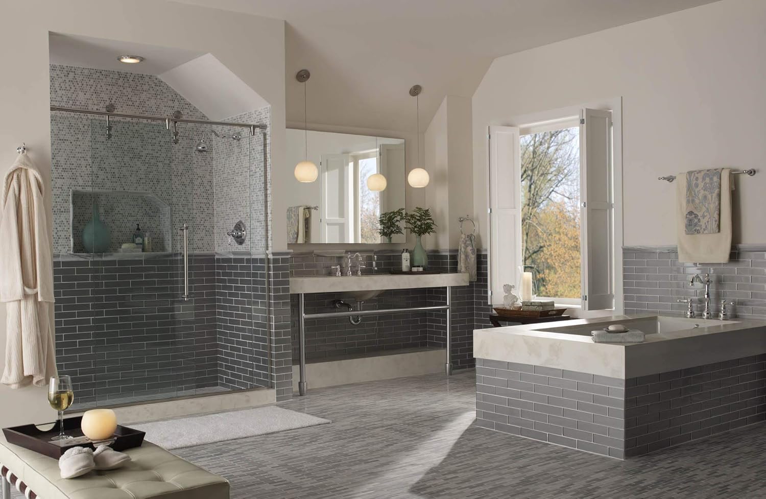 Danze D502857T Opulence Single Handle Shower Trim Kit, 2.5 GPM, Valve Not Included, Chrome