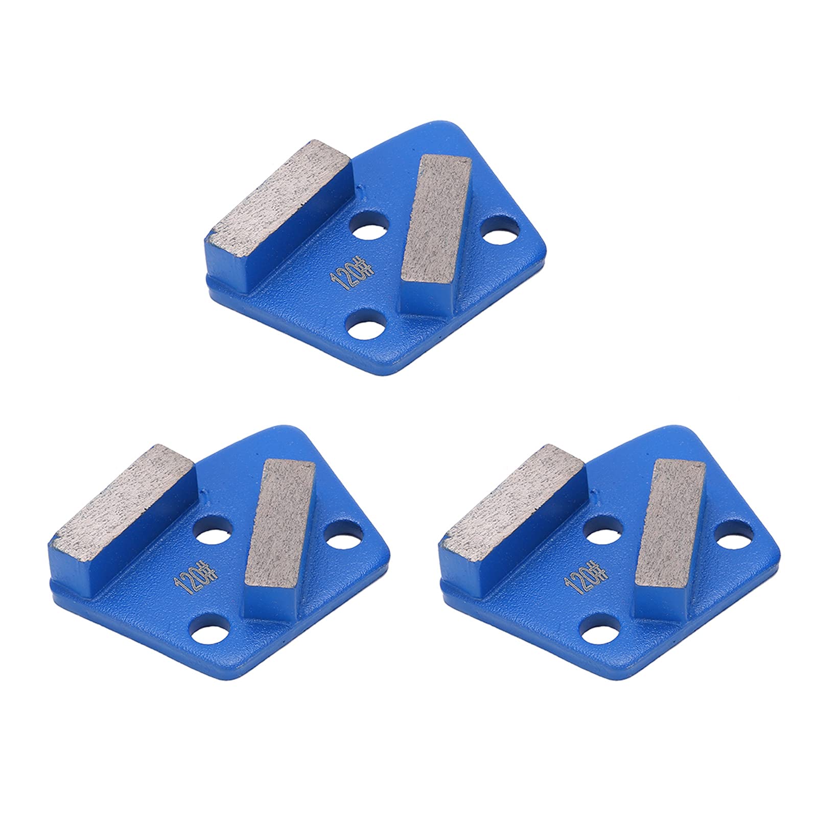 Chaussures de Meulage Diamant Trapézoïdales 2 Dents 120# Bleu 3 Pièces