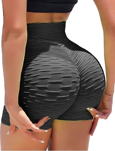 KIWI RATA Booty Shorts for Women High Waisted Yoga Shorts Sexy Butt Lift Spandex Workout Leggings