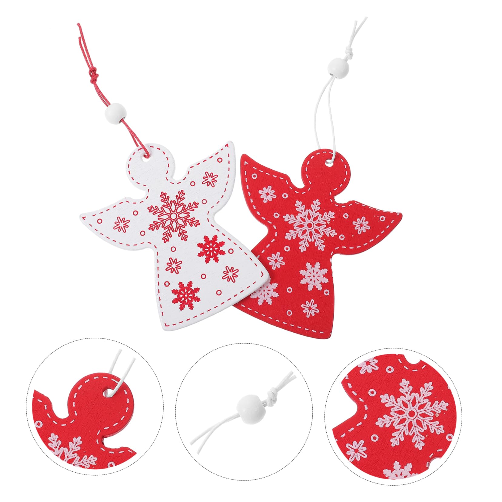 TEHAUX 100 Uds Adorno De Ángel Colgante De Navidad Accesorios De Madera Para Fiesta De Navidad Colgante De Ángel De Navidad Colgantes De Ángel De Navidad