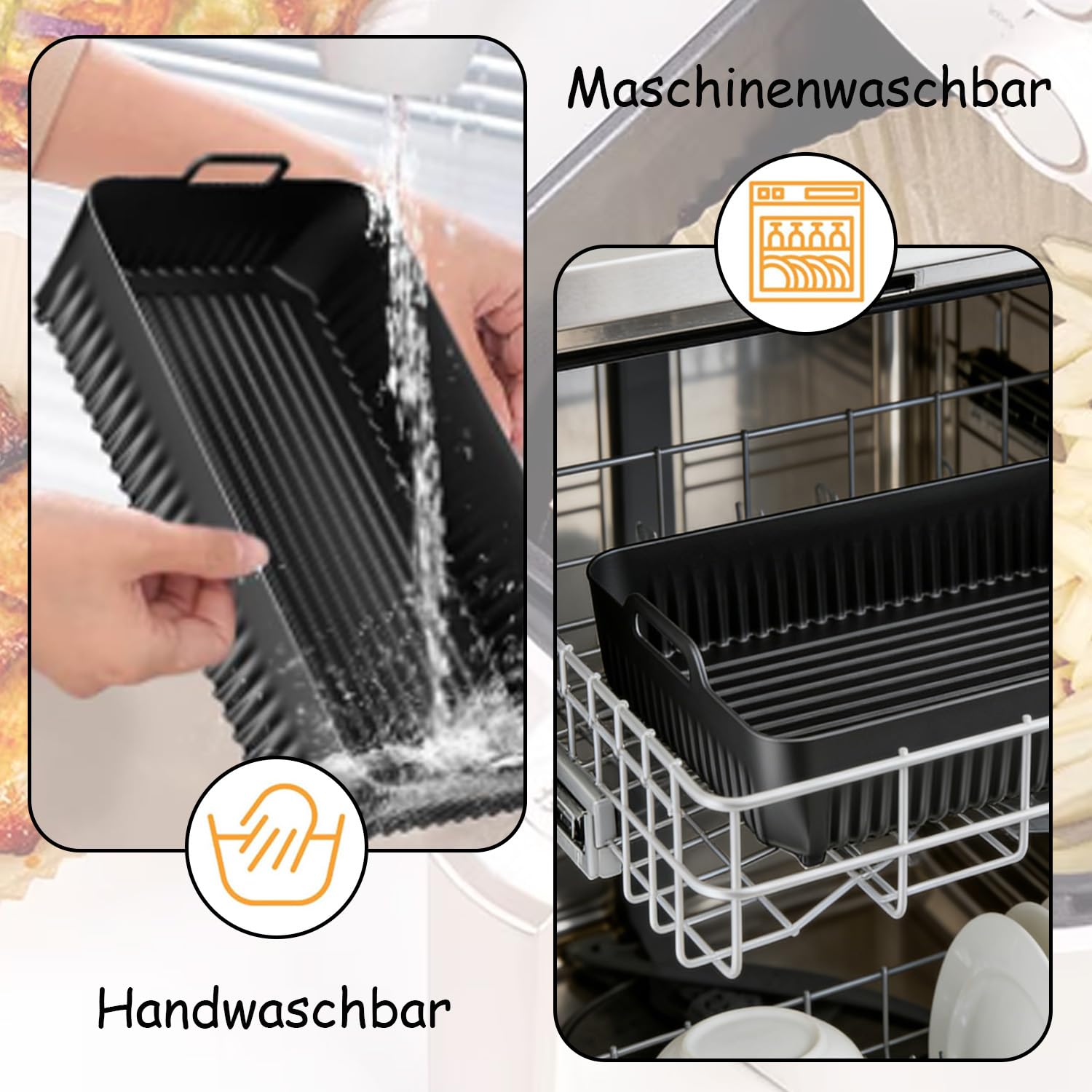 Lot 3 Accessoires Silicone Pour Ninja Foodi Flexdrawer AF500EU 10,4 L – Moules Réutilisables