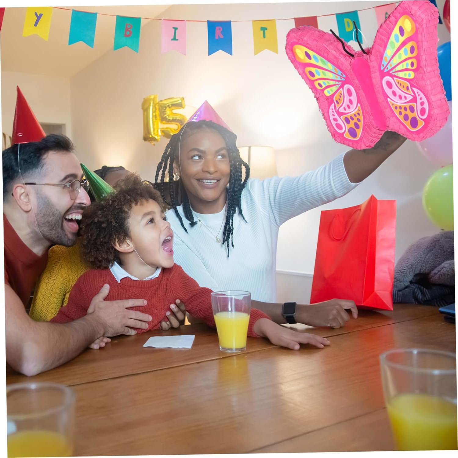 Butterfly-shaped Birthday Pinata for Decorative Party Prop for Boys and Fun Activity Game for Holiday and Anniversary Celebrations