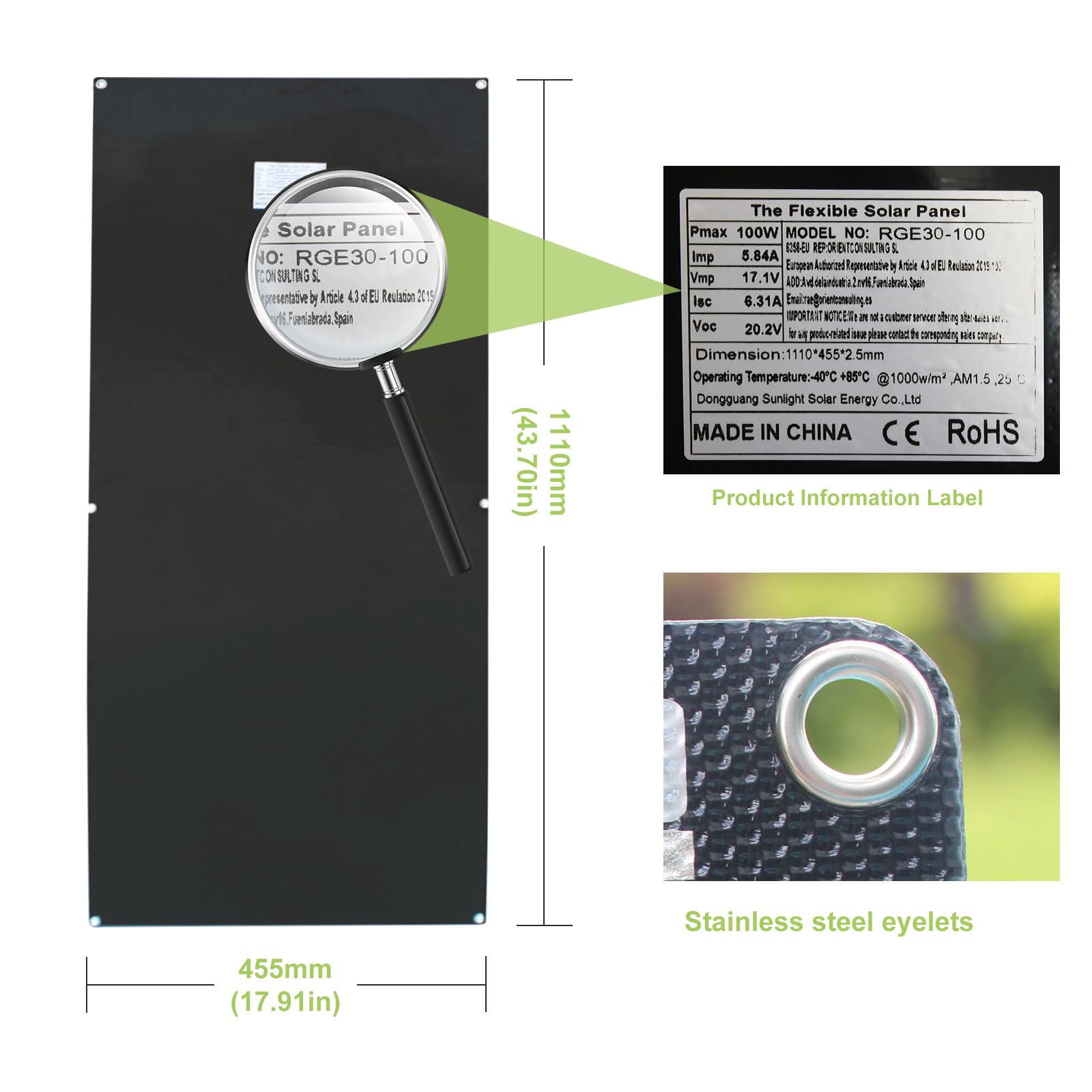 Pannello solare flessibile 200W 12V | altamente efficienti | ultra-sottile | leggero e impermeabile, adattoCaricatore solare impermeabile per camper, barche, case