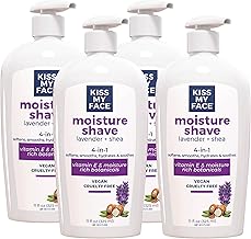 Moisture Shave Cream, Shaving Cream For Men And Women, 11 Oz Pump Bottle, Lavender & Shea, 4 Pack
