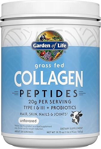 Miniatura 5 de Garden of Life Paquete restaurativo Péptidos de colágeno en polvo sin sabor para cabello, piel, articulaciones, 28 porciones + superalimentos para