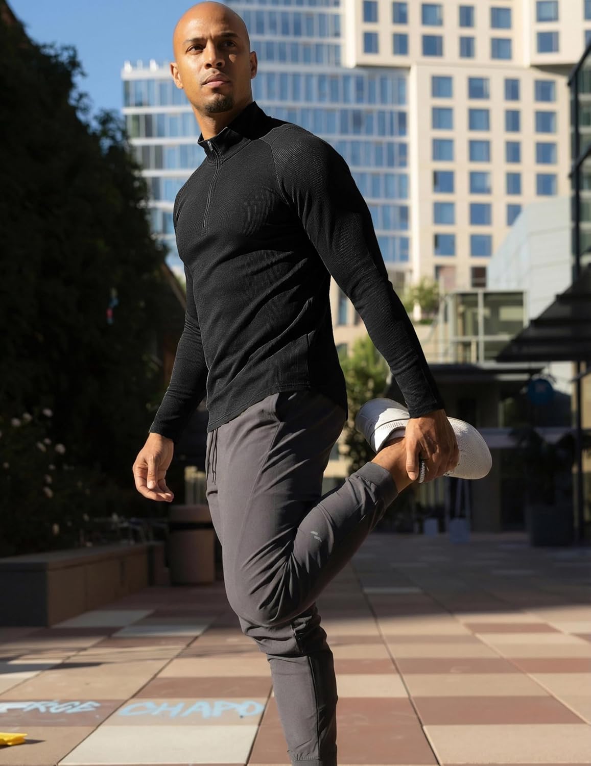 JMIERR Mens Quarter Zip Shirt Ribbed Casual Lightweight Golf T Shirts Long Sleeve Athletic Workout Pullover Muscle Tee - Image 6