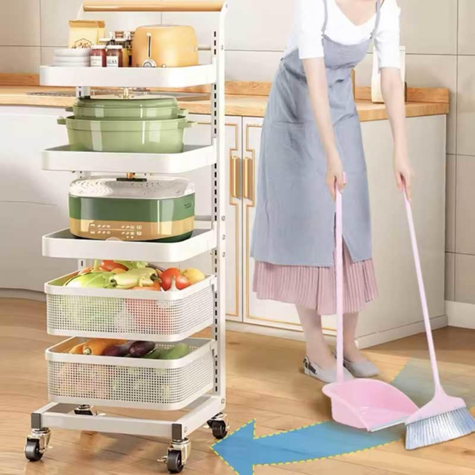 Scaffale espandibile per forno a microonde, scaffale da cucina a 4 ripiani con piatti e cestello, salvaspazio sopra il forno a microonde, per una conservazione efficiente della cucina e lo spazio