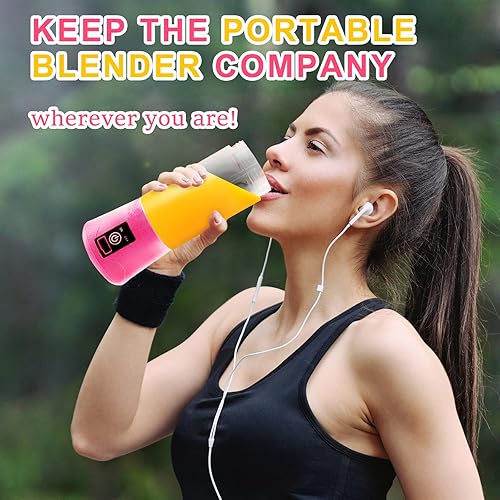 Miniatura 6 de SARMERGE Licuadora portátil, licuadora personal para batidos y licuados, licuadoras de tamaño personal con mini mezclador de jugo de frutas