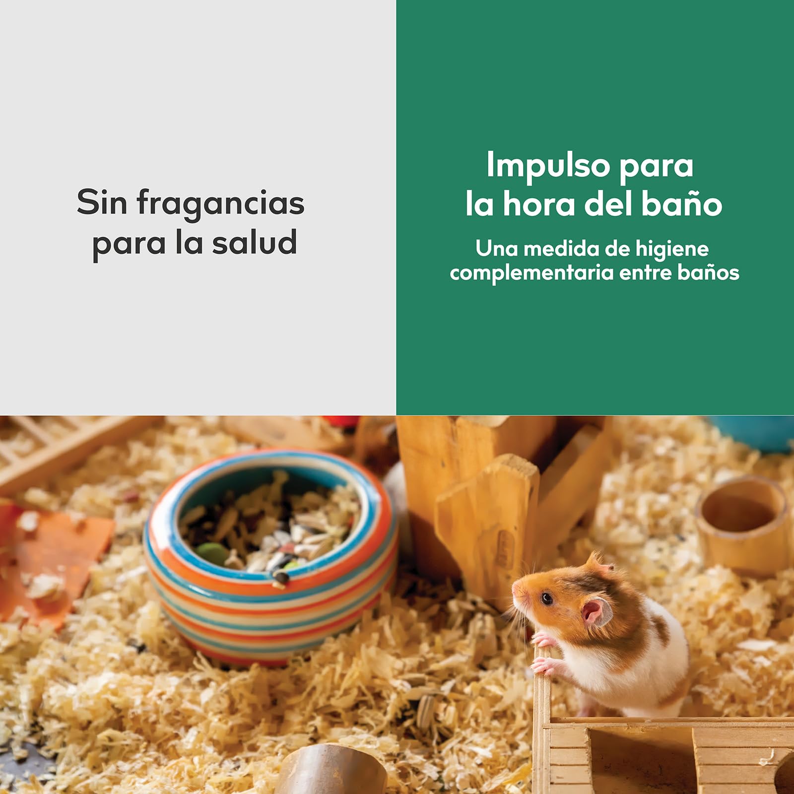 Spray Antiolores Jaulas Roedores, Sin perfume, 266ml | Fórmula mineral, Seguro para animales, Elimina olor de orina, Jaulas de conejos, hámsters, cobayas, chinchillas