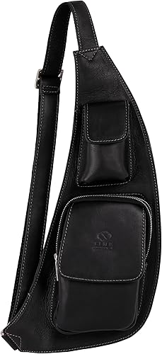 Bolso bandolera de cuero - Bolso cruzado - Bolso bandolera para hombres y mujeres - Mochila de hombro hecha a mano - Resistencia al tiempo