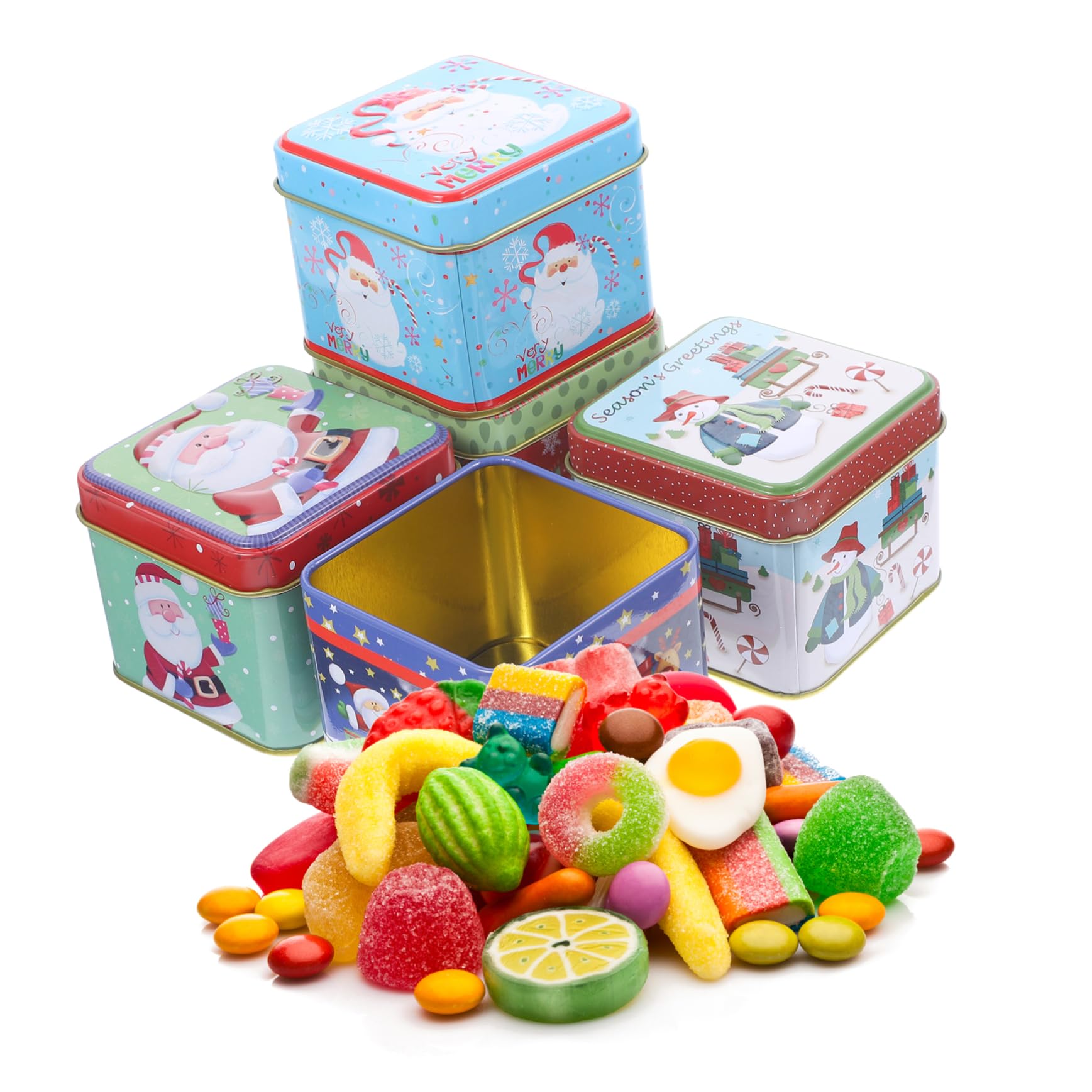 Amosfun Scatoline Di 20 Pz Barattolo Di Caramelle Di Natale Regalini Natalizi Per Natale Scatoletta Scatole Dolci Da Dessert Con Finestra Natalizia Di Natale