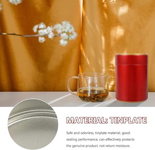 Miniatura 8 de Hemoton Latas de té y azúcar, recipiente de té con tapas herméticas, recipiente de té para bolsas de té y té sueltas, recipientes de cocina pequeños