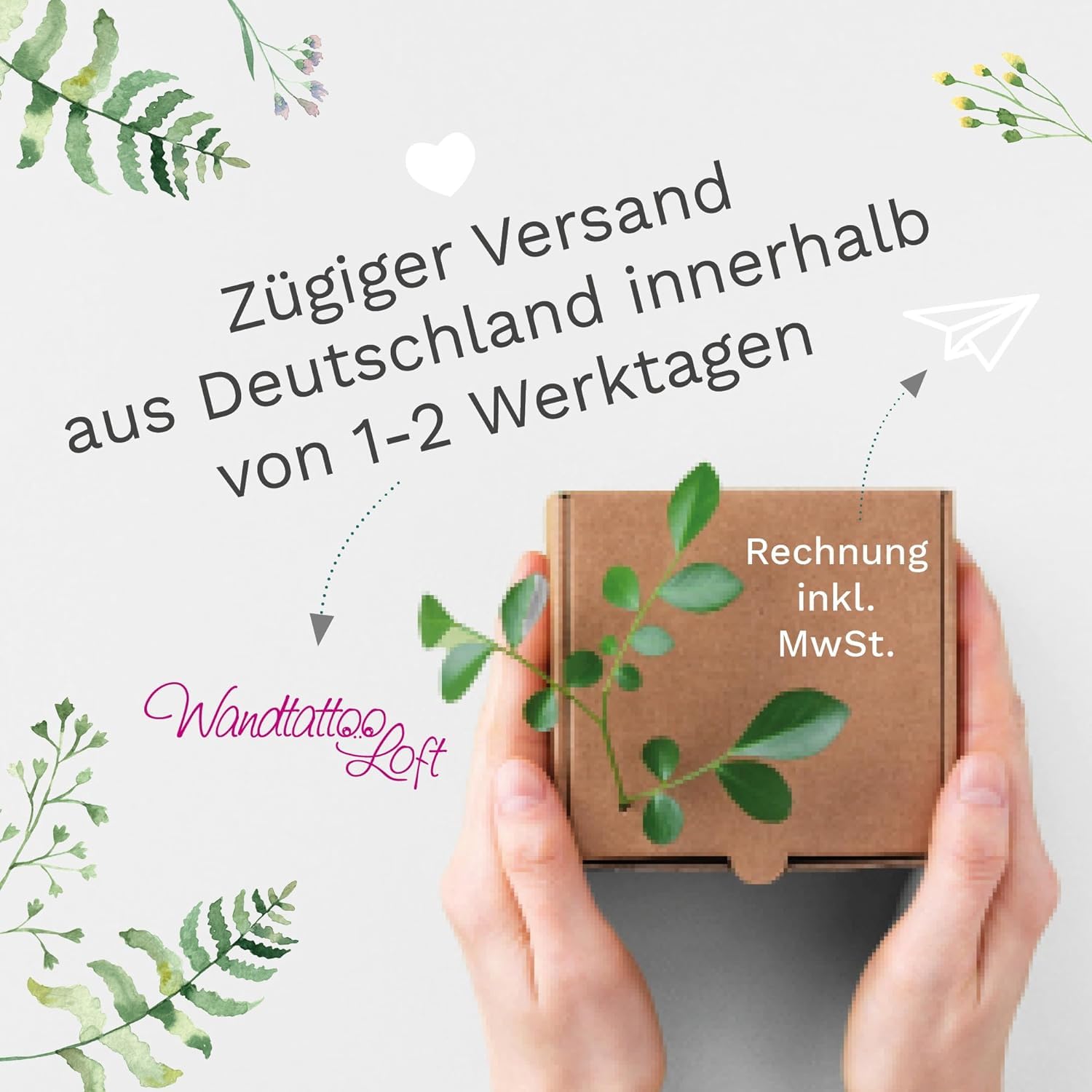 Wandtattoo Loft Taufkerze Mädchen oder Jungen mit Taufspruch + 2 Patenkerzen, Motiv mit Schmetterling, 25cm x 7cm personalisierte Kerze, bedruckte Kerze Taufe, Stumpenkerze, individuelles Taufgeschenk