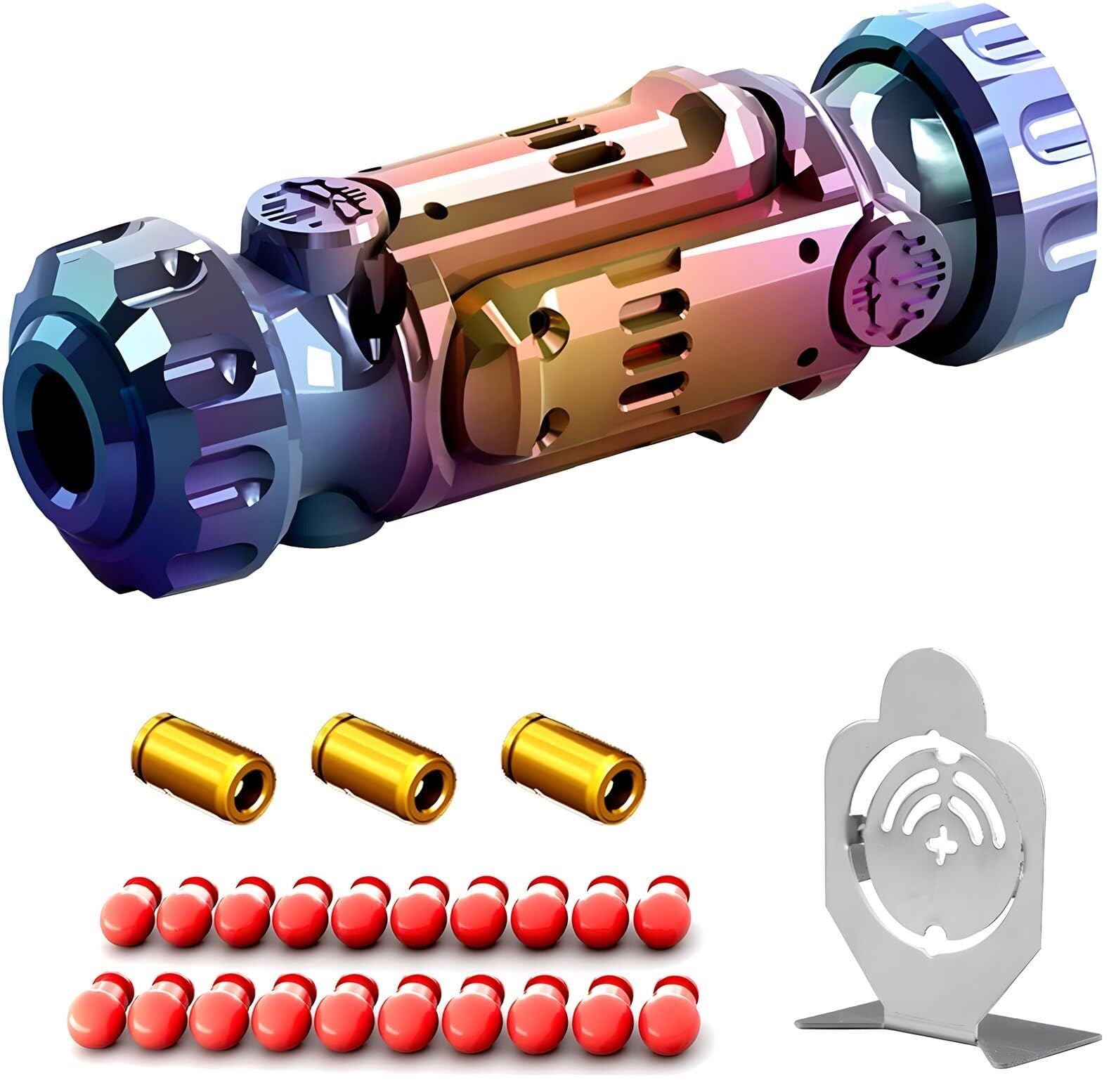 Giocattolo antistress Combo Spinner e Slider, 1 pezzo | Metallo CNC di alta qualità, rotazione silenziosa e clic. Lancia freccette Ideale per ufficio, ADHD, ansia. Portatile