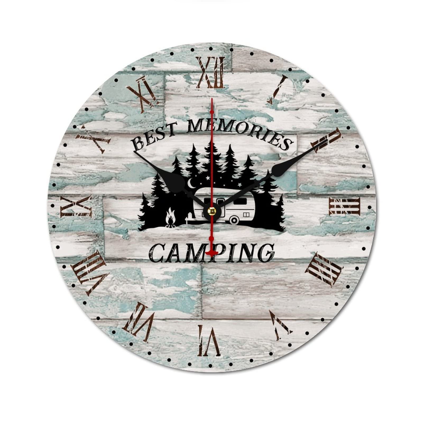 Horloge murale de camping habille vos murs de camping-car avec style et lisibilité