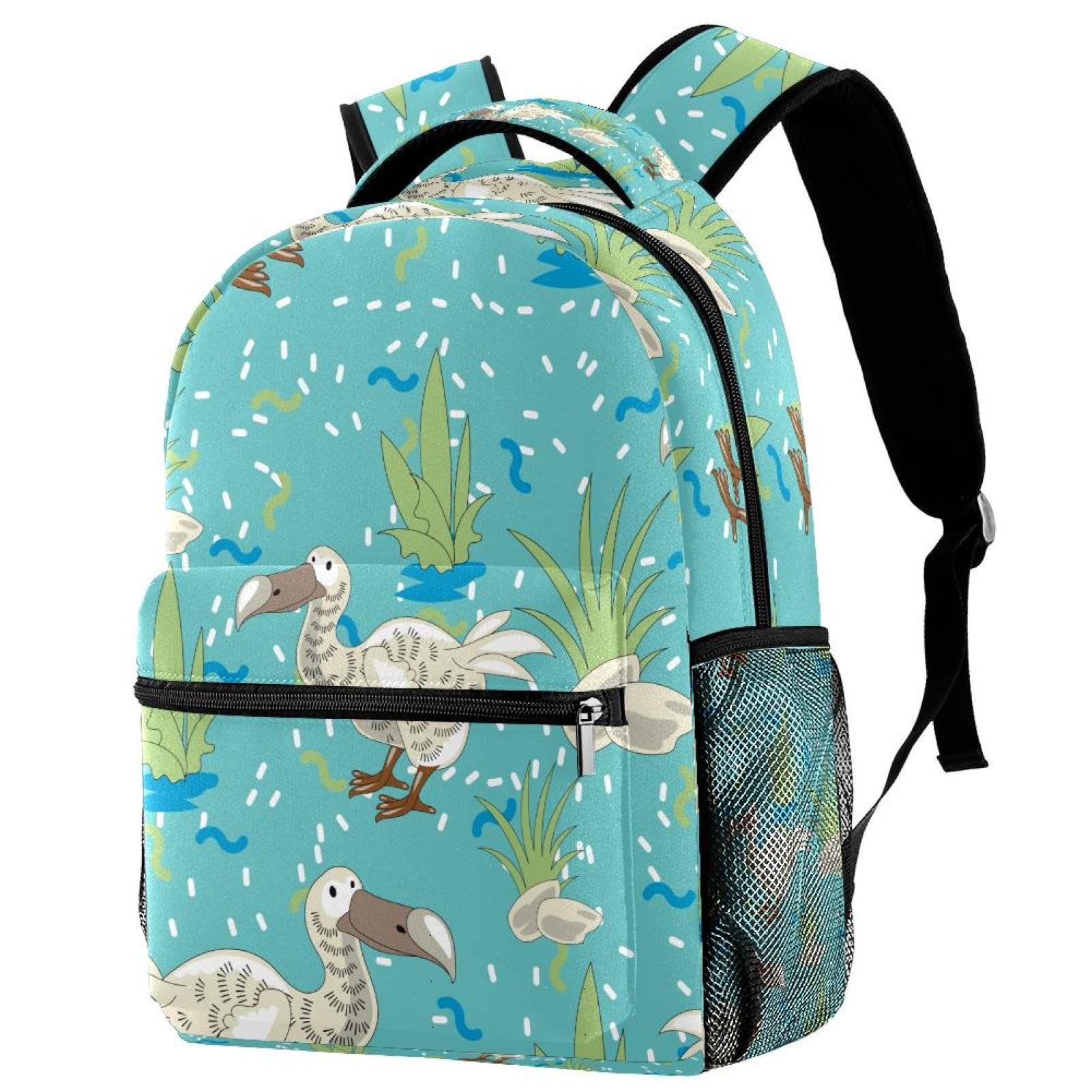 Cartoondodo - Zaino per la scuola con uccellini, per uomini e donne, borsa da viaggio con scomparti per computer portatile, leggera borsa per libri scolastici, zaino medio per ragazzi e