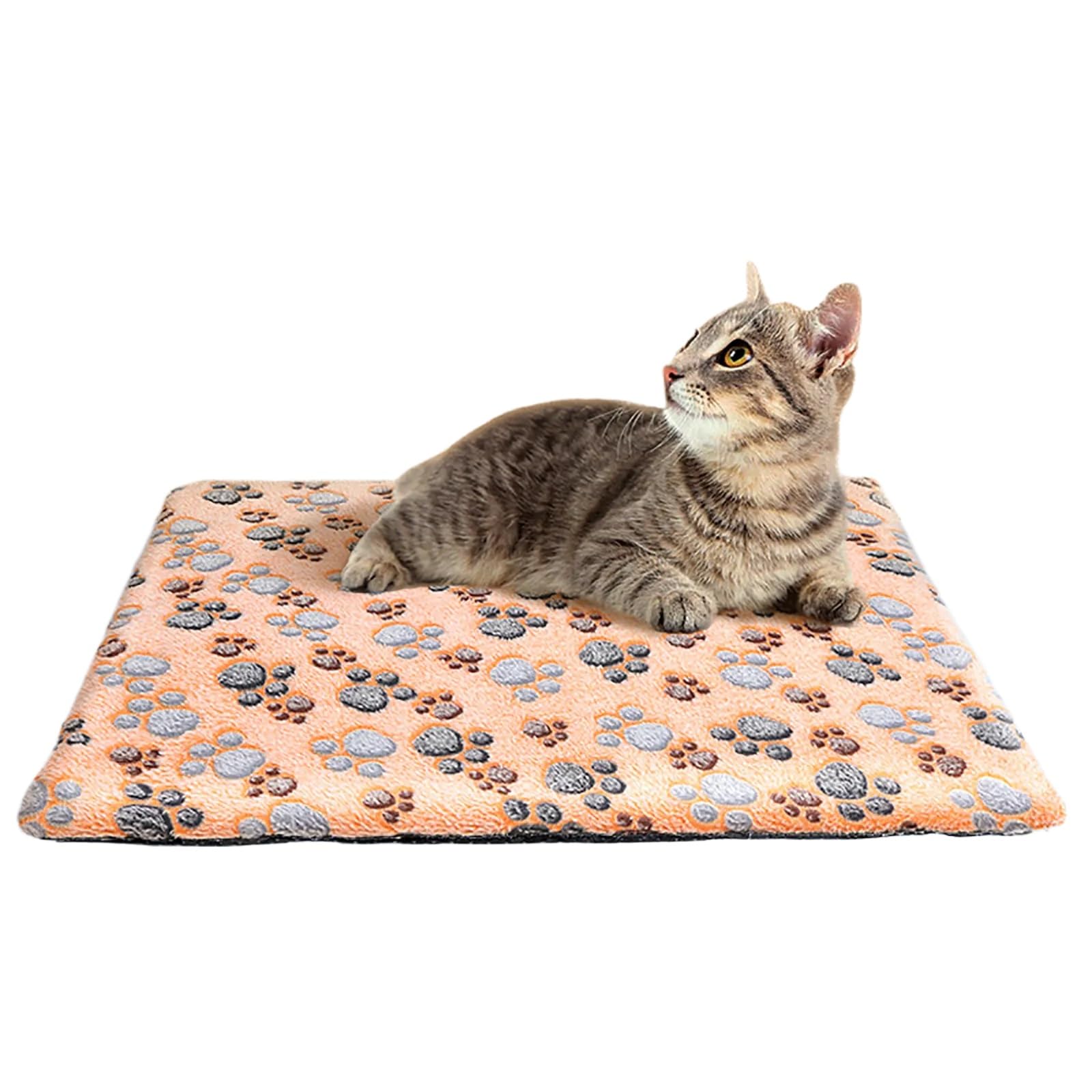 Tapis pour lit d'animal marron M lot de 2 tapis lavables et déhoussables
