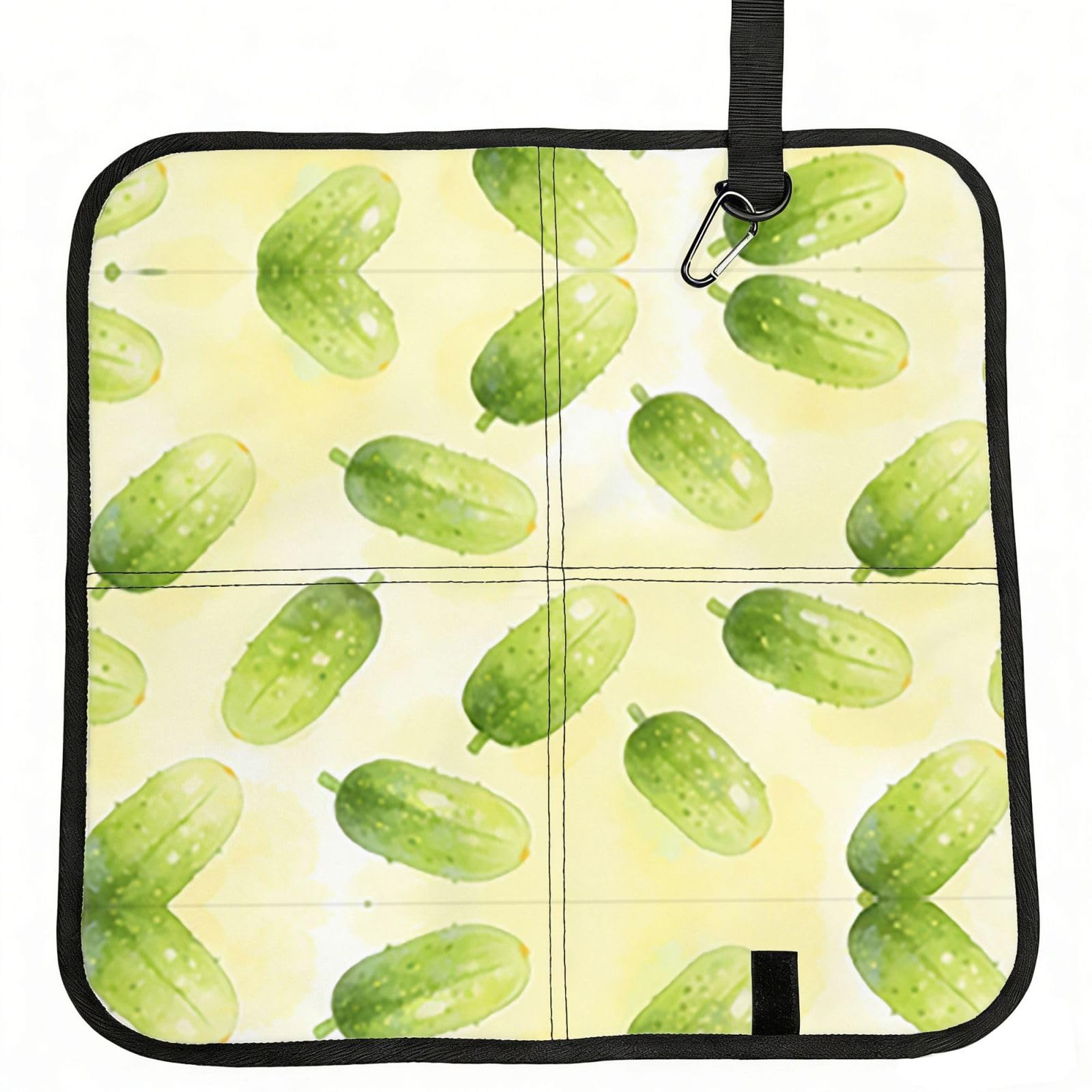 DUYIOKH Cucumbers Print Foldable Portable Seat Cushion for World Cup Games, Camping and Outdoor Activities