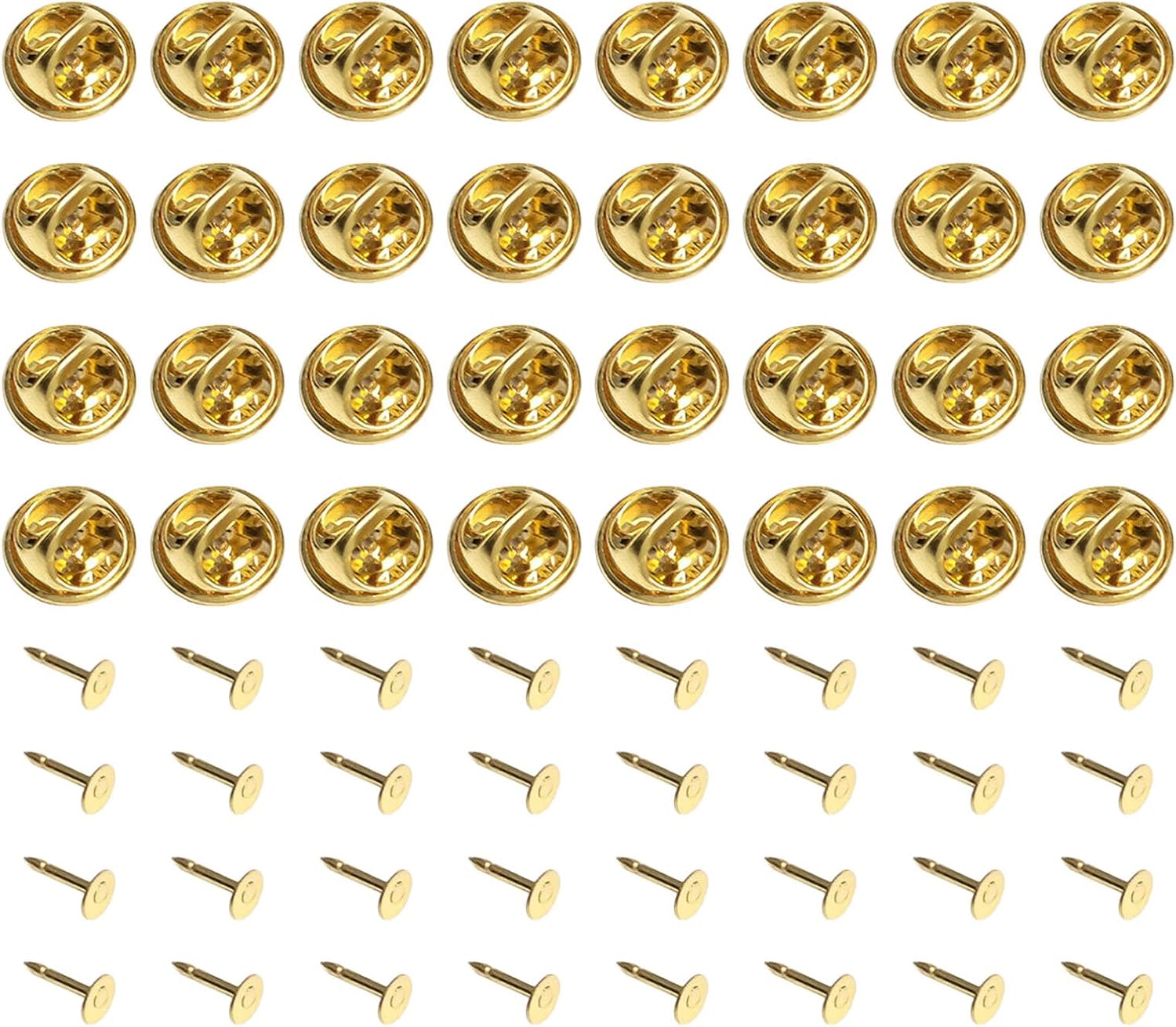 ORFOFE 200pcs DIY Pin Backs Locking Clasp Butterfly Clutch Hat Pin Backings for Craft Jewelry Making and Brooch Accessories