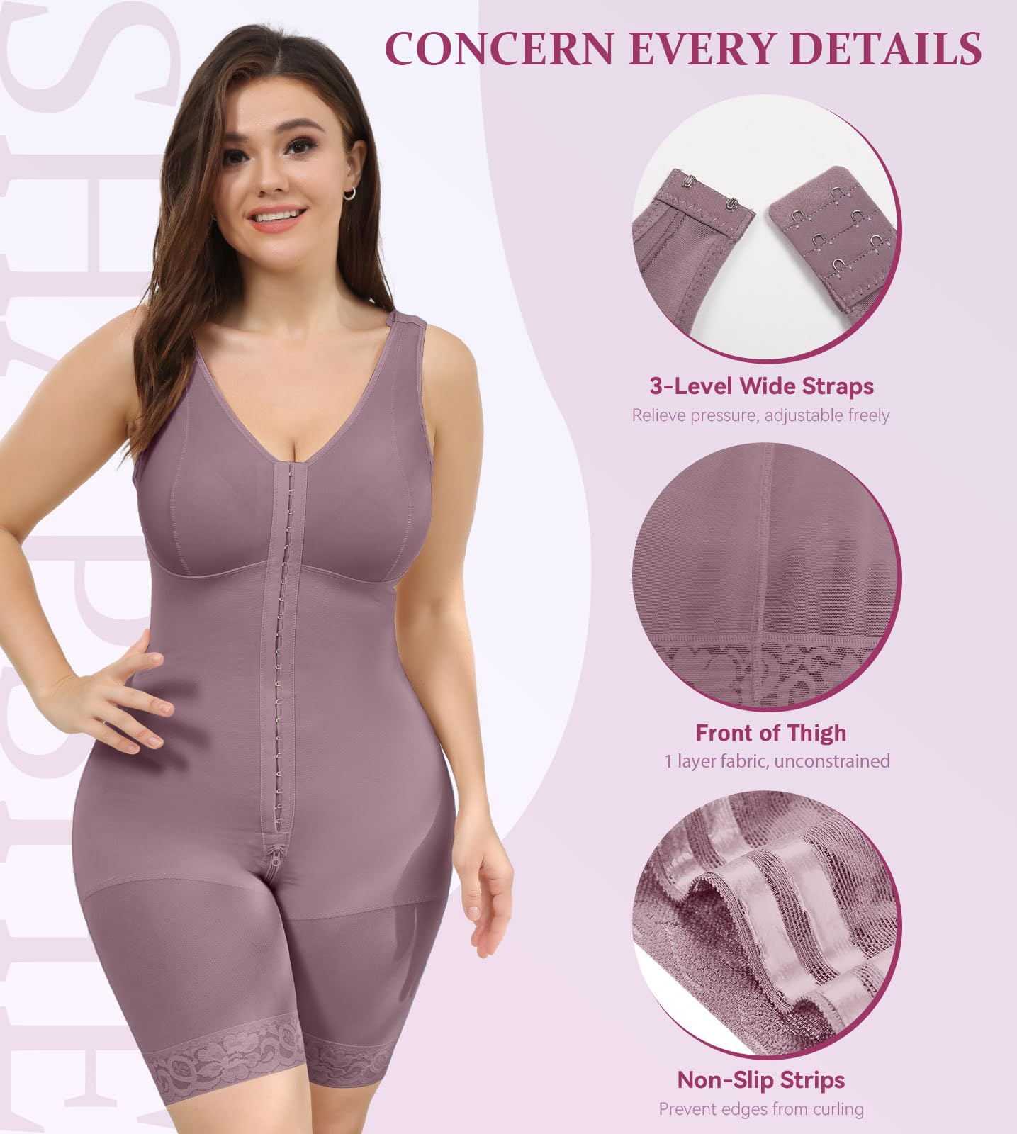 M MYODRESS Fajas Colombianas - Body gainant pour femme - Contrôle du ventre - Compression post-chirurgie