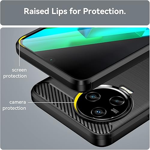Miniatura 6 de Generic Cubierta De TPU Para Infinix Note 12 Pro 4G, Fibra De Carbono Flexible Slim Fit Soft Shell Lindo Caso Trasero Bumper Funda Protectora De
