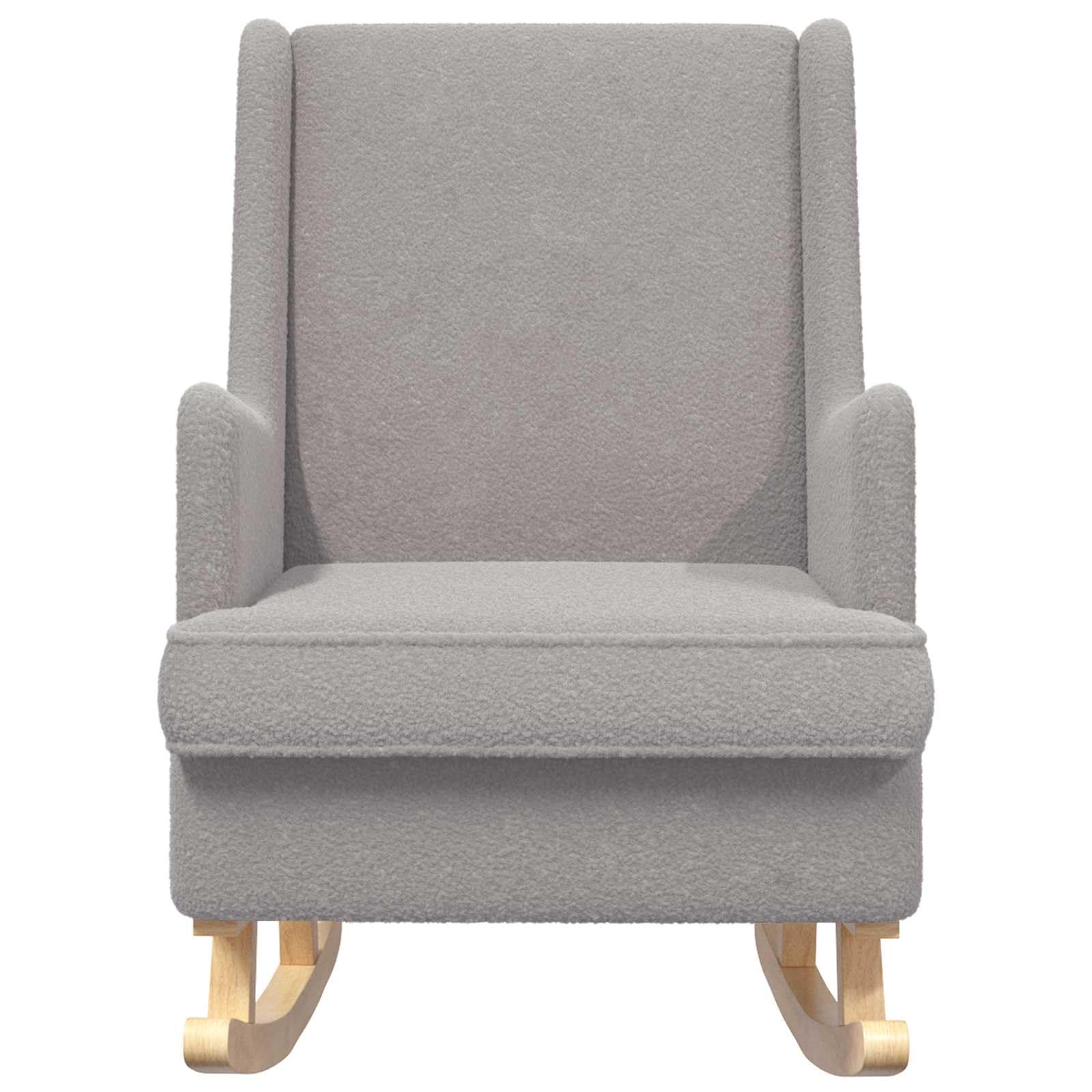 Mecedora Gris Claro 62 x 80 x 85 cm Bouclé, Mecedoras, 16.675 kg-42029970