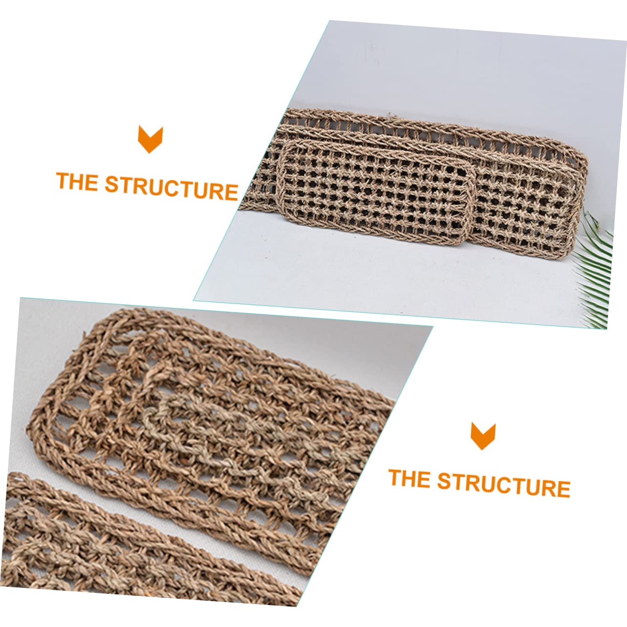 balacoo Straw Reptile Seagrass Mat Nest Hideouts Reptile Light Wicker Hammock for Bearded Mat Reptile Large Terrarium Pet Lizard Supplies Water Grass Rope