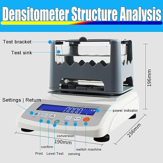 Gold Purity Testing Machine,Precious Metal Testing Device, Gold Purity Test Analyzer Machine,Electronic Solids Density Meter,Accurately Determine Gold,Silver Content 300g