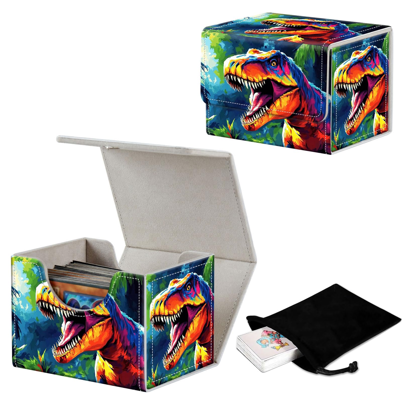 TTLIFE Deck Box Pour Cartes Magic The Gathering Magnétique, En Cuir