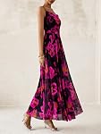 BTFBM Femmes Été Floral Maxi Robes Élégante Spaghetti Robe de soirée imprimée Robes longues de plage