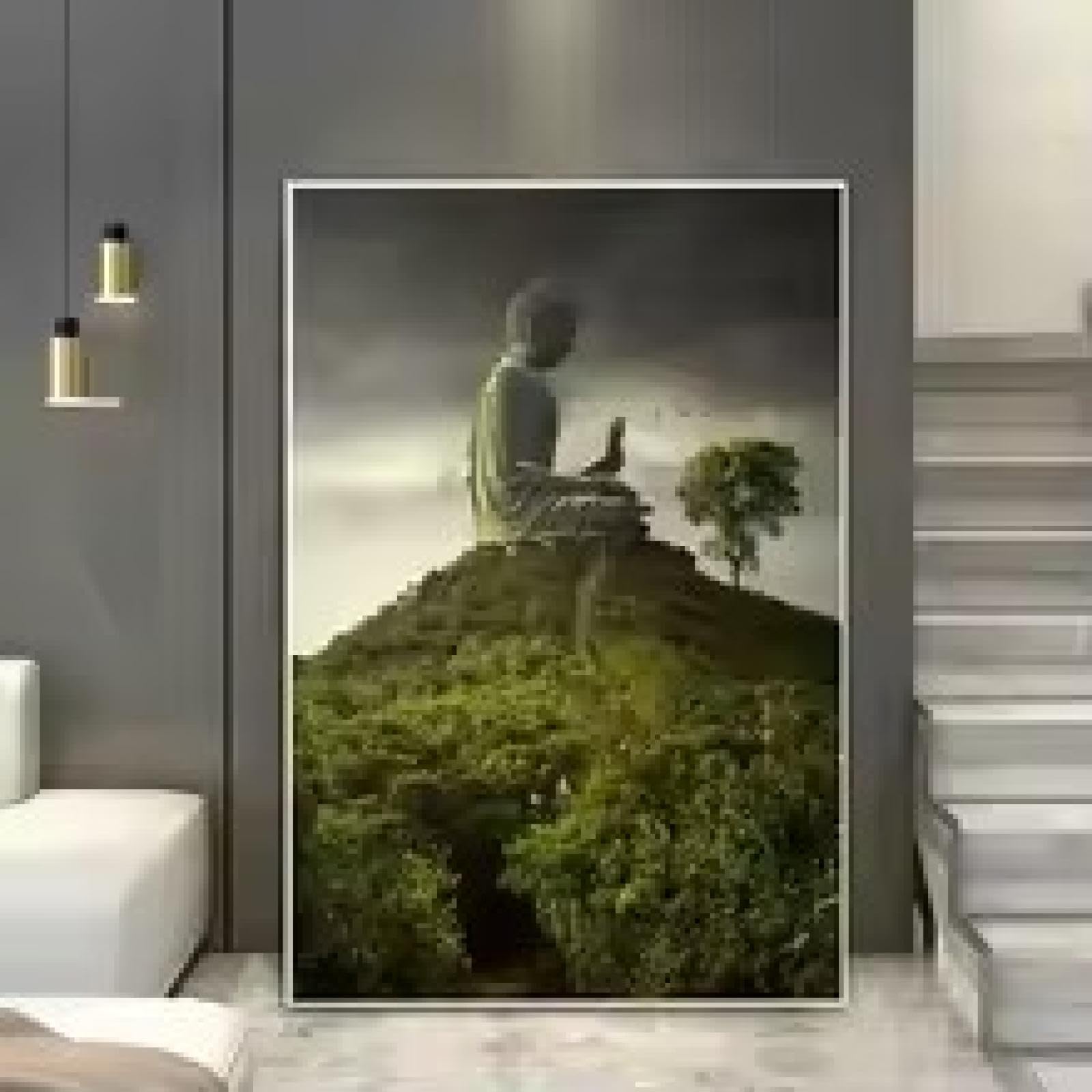 Toile Bouddha nature pour retrouver le calme et la sérénité dans votre salon