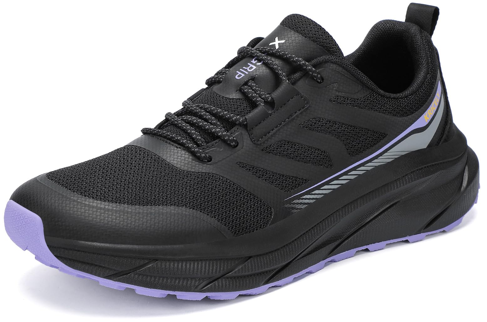 Kricely Zapatillas Trail Running Hombre de Ancho Extra Calzado de Correr en Montaña Antideslizantes Zapatillas de Trekking Ligeras Zapatos Deportivo de Exterior