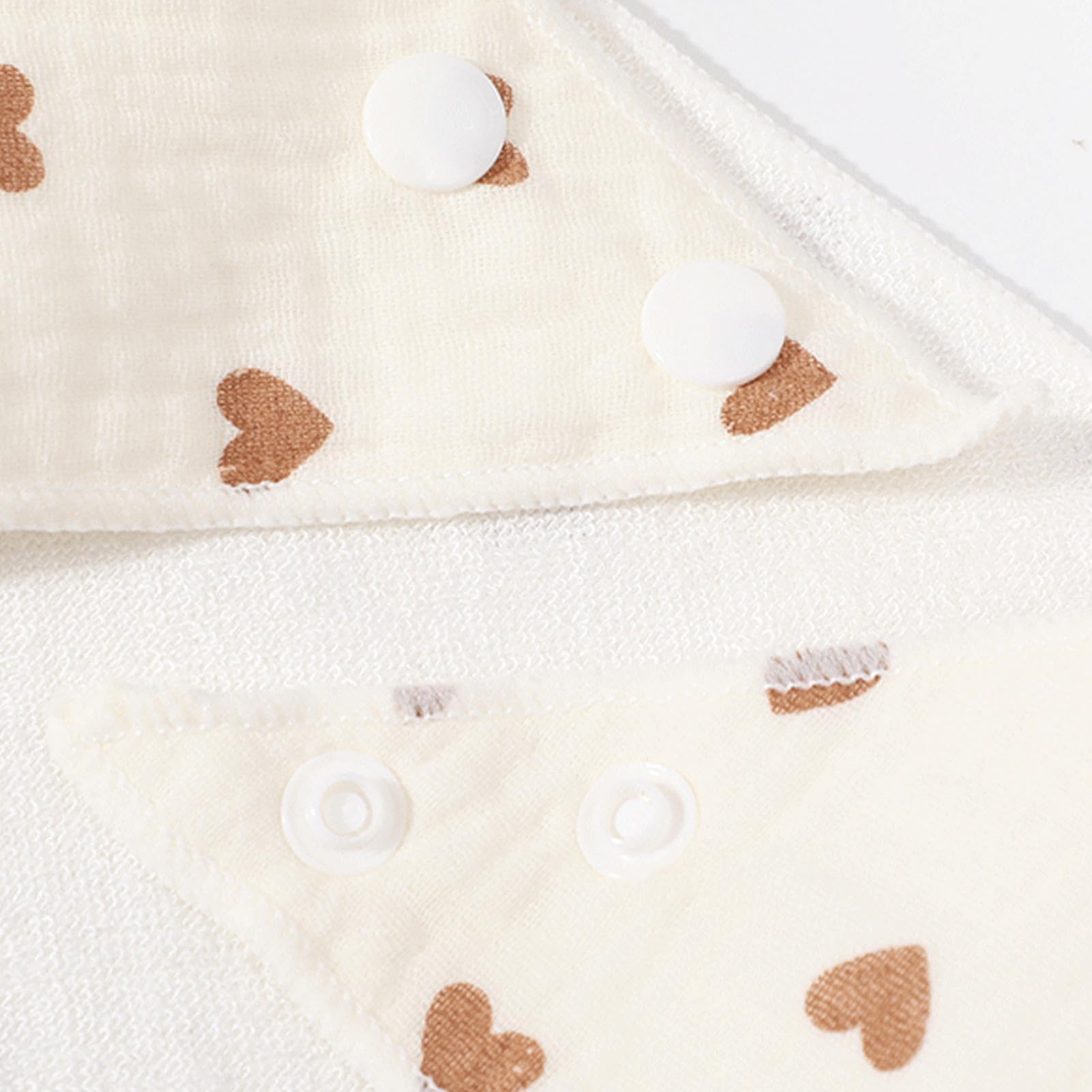 Bibs for Drooling and Teething, 6-Piece Soft Absorbent Burp Towels, Adjustable Newborns Feeding Cloths