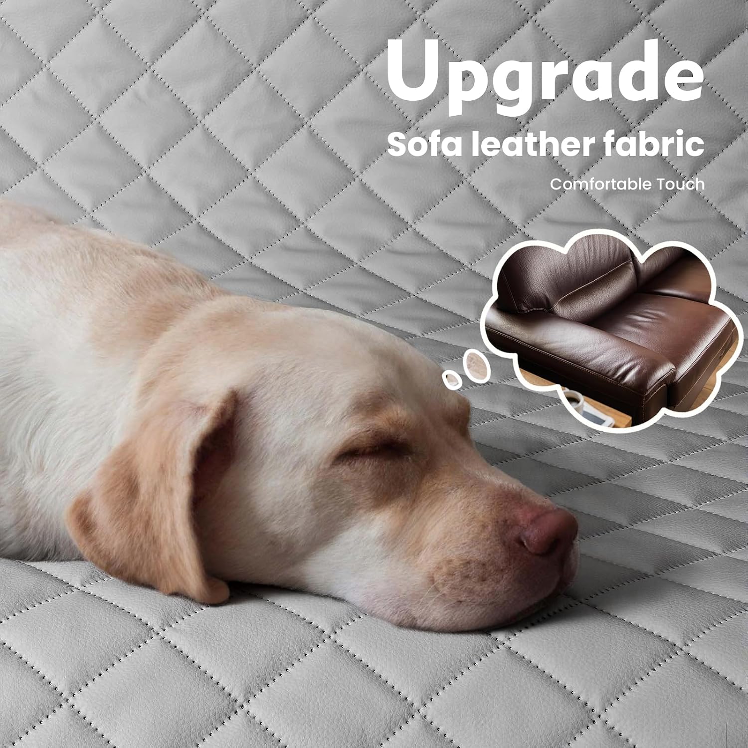 Dog Car Seat Cover for Back Seat, Waterproof Leather Fabric Back Seat Extender for dogs 52.4 * 24.4in, Foldable in The Car, Hard Panels Bottom Support to 330 lbs, for Cars/Mid-Size SUV/Small Truck thumbnail