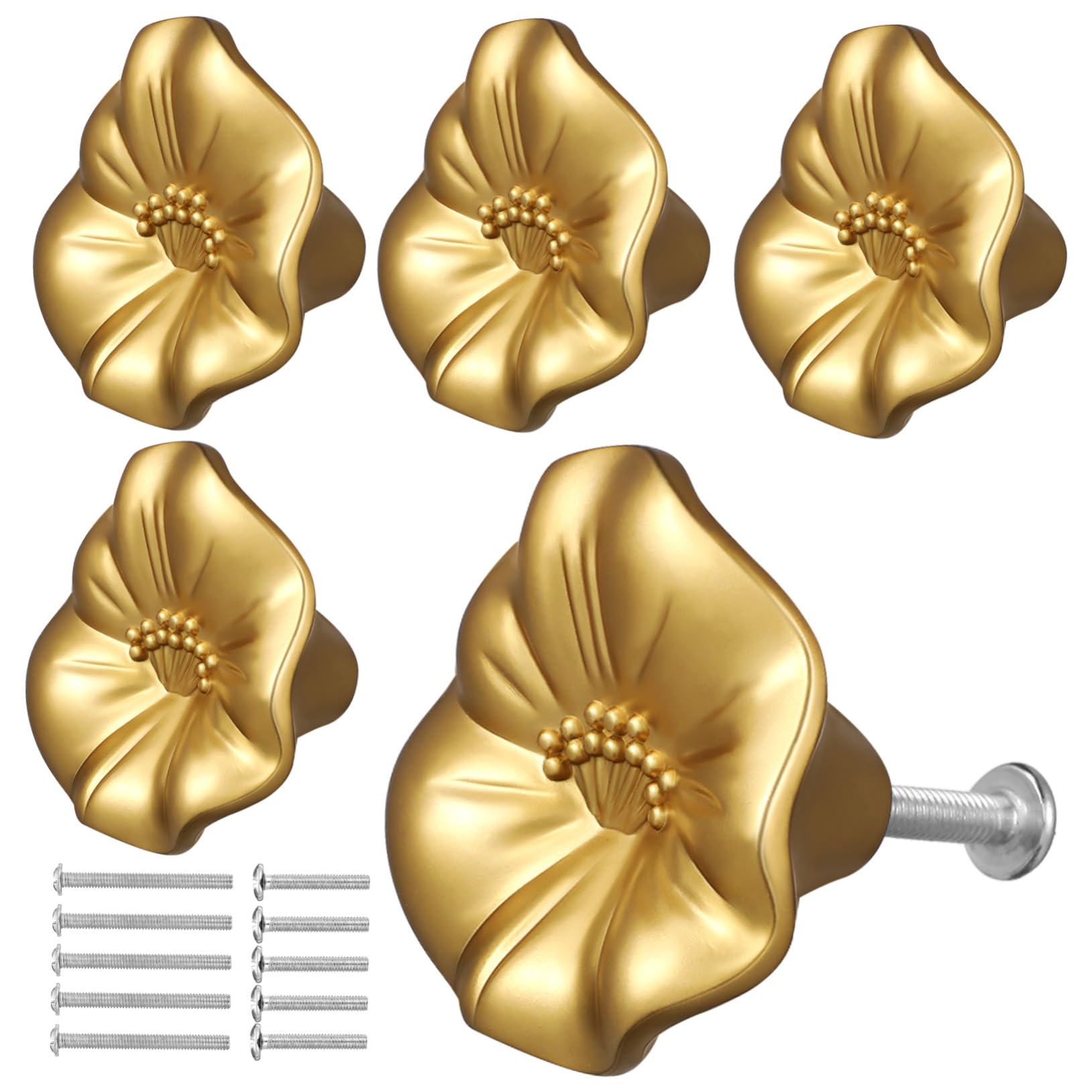 Boutons de porte de cuisine Mipcase en forme de fleurs pour placard et petite porte