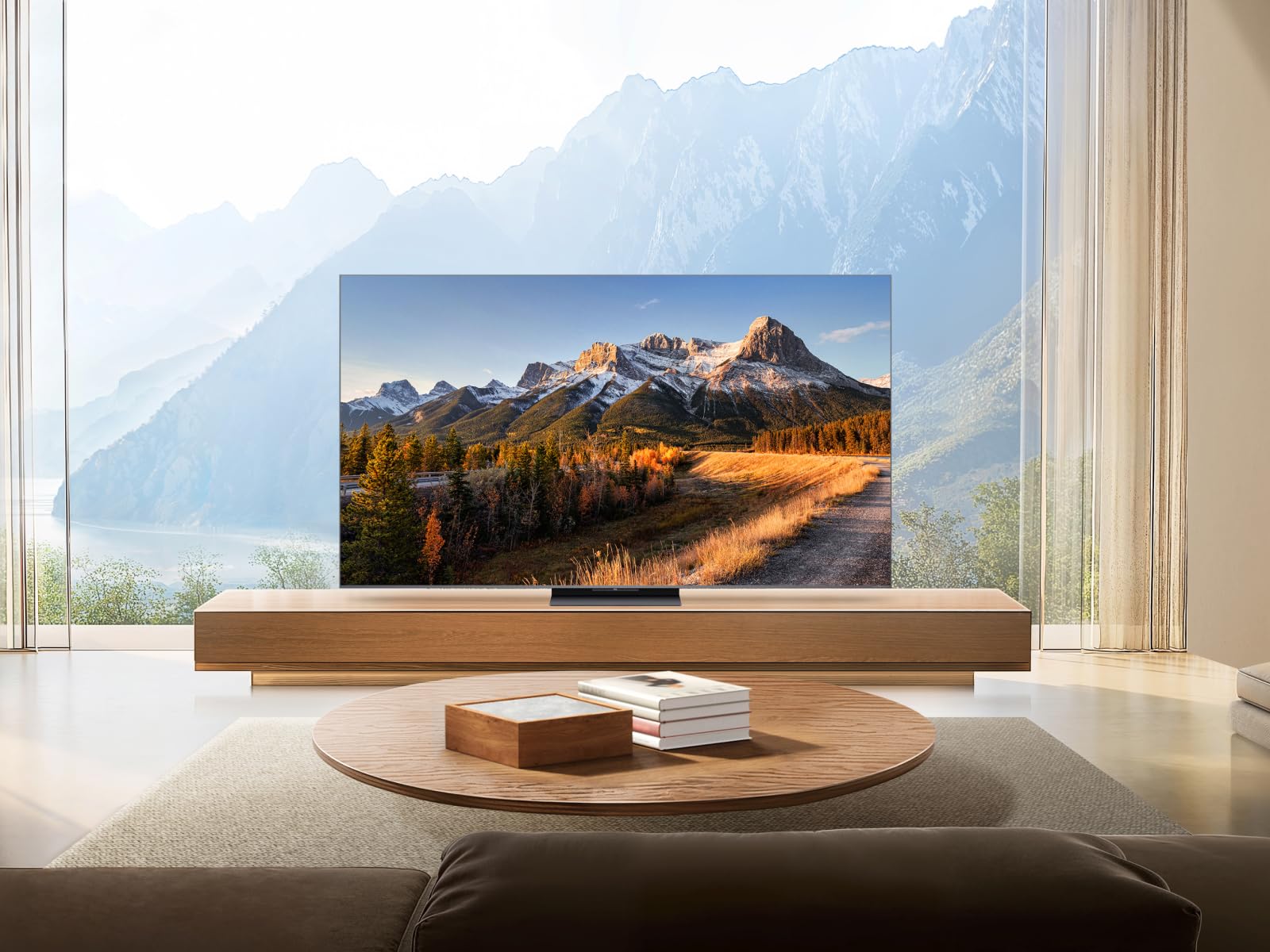 TCL 65Q8C 65 Zoll QD-Mini LED-Fernseher, 4K HDR Premium 4500, ZeroBorder™, Smart Google TV, CrystGlow WHVA-Panel, Audio von Bang & Olufsen, 144Hz Motion Clarity Pro, Dolby Vision IQ & Atmos